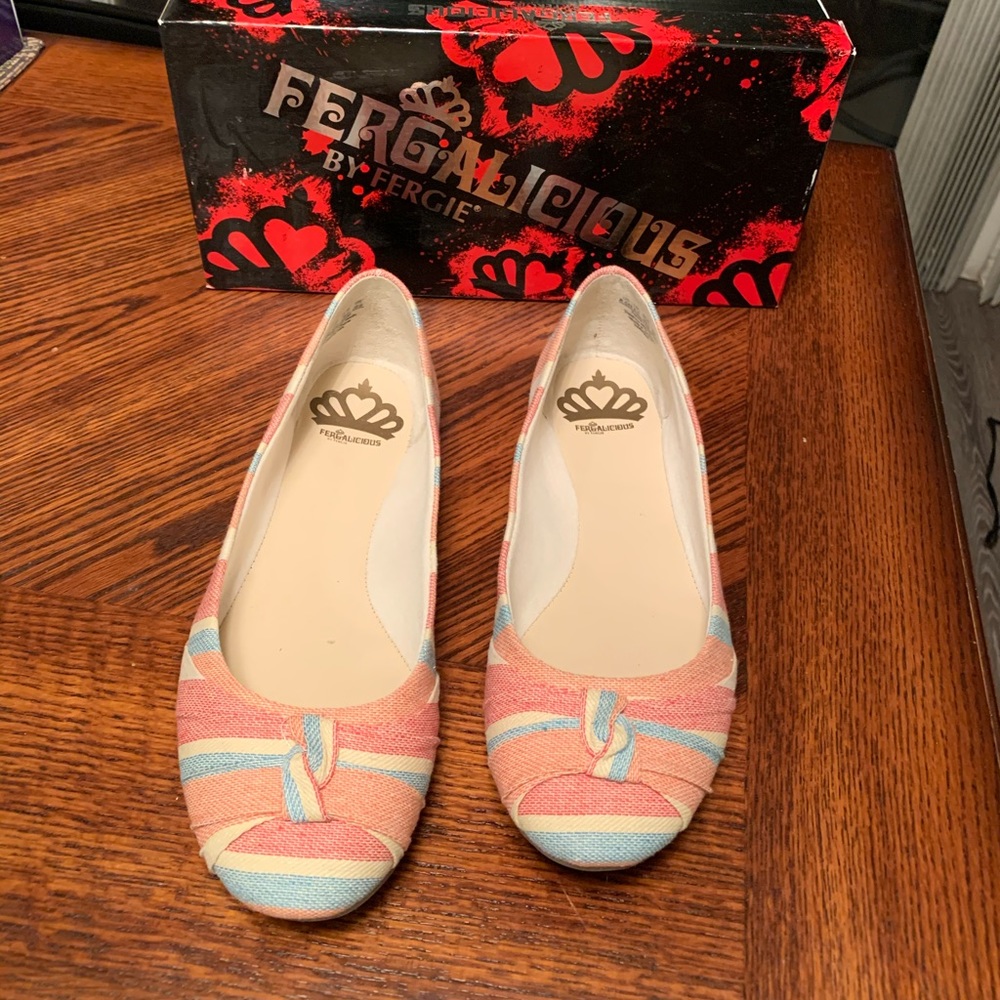 Fergalicious striped flats